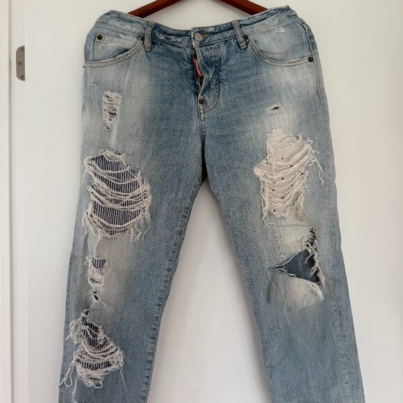 Vintage DSquared2 Lowrise Ripped Jeans - Picture 1 of 3